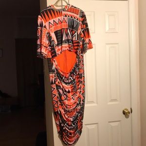 Multicolored patterned dress